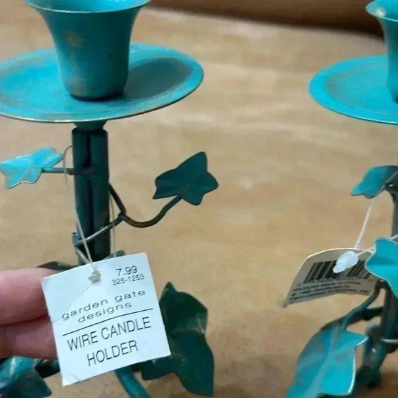 Vintage Garden Gate Designs Wire Candle Holders 1996 - Picture 3 of 7